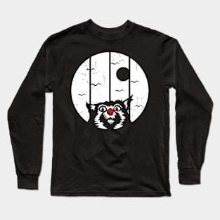 Cat With Red Nose Long Sleeve T-Shirt